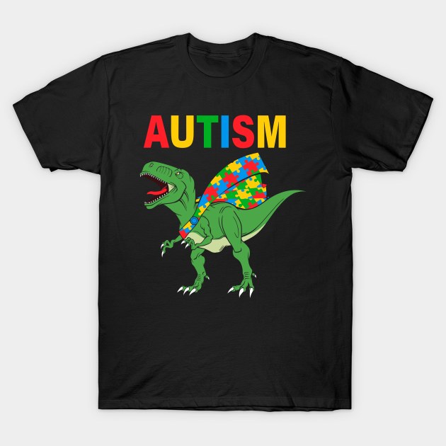 Dinosaur Puzzle Autism Awareness Gift for Birthday, Mother's Day, Thanksgiving, Christmas T-Shirt by skstring